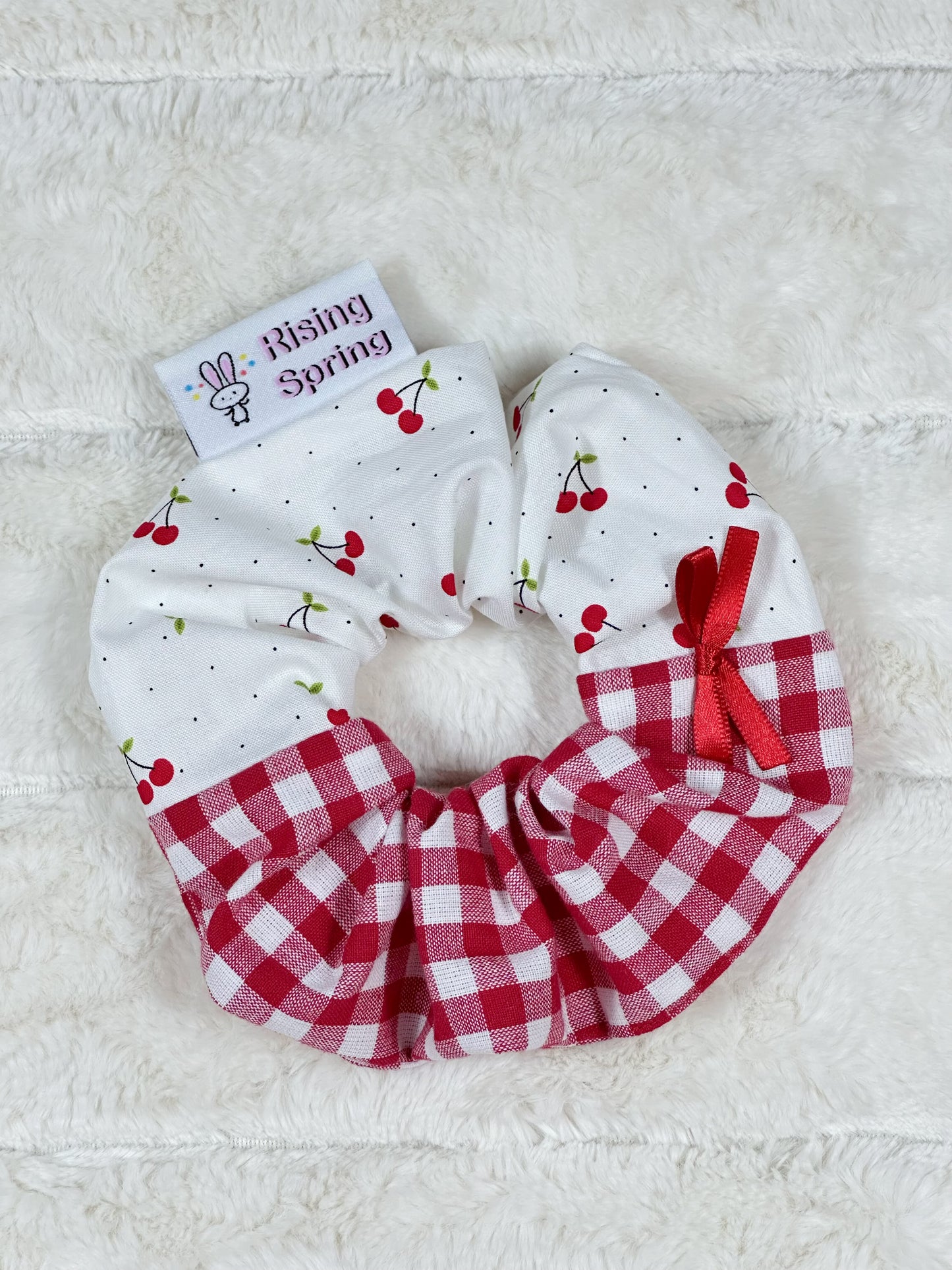 Two Color Cherry Scrunchy
