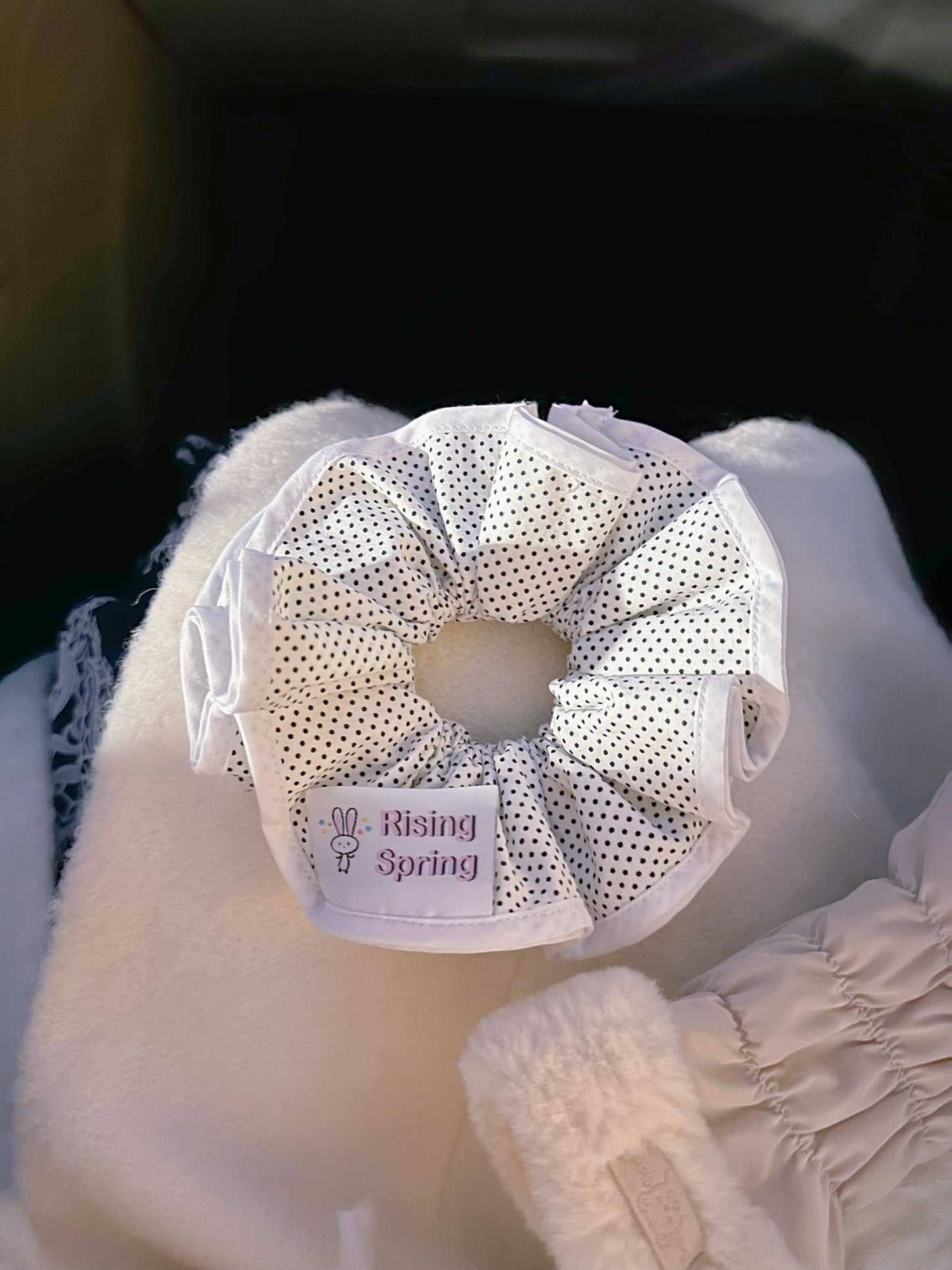 Puffy Polka Dot Scrunchy