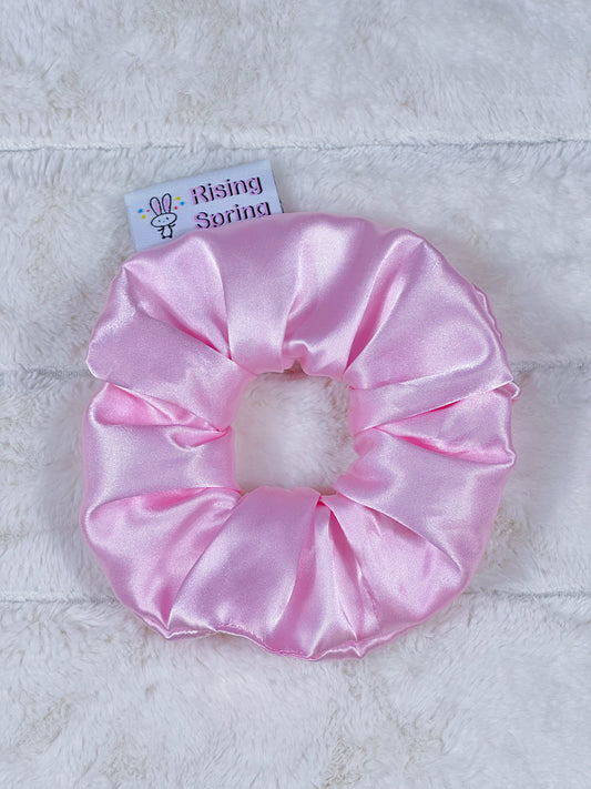 Satin Pink Scrunchy