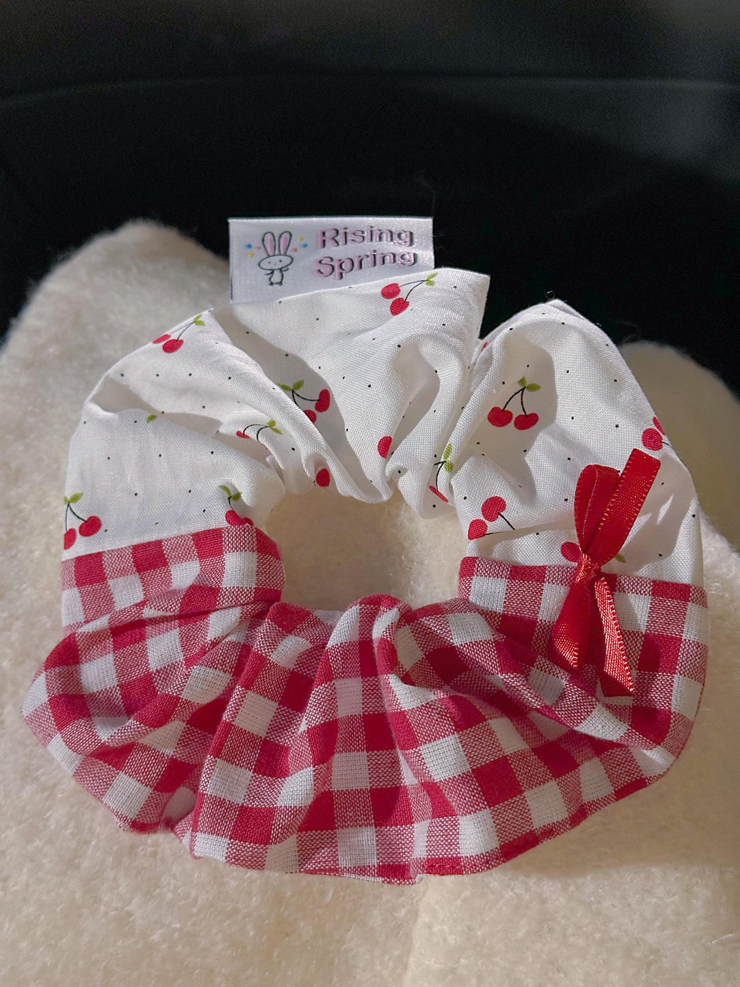 Two Color Cherry Scrunchy