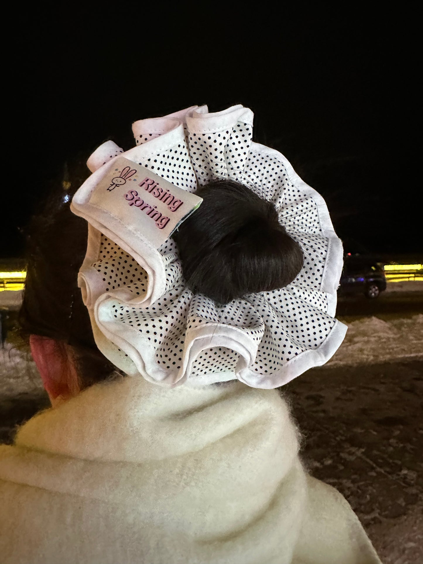 Puffy Polka Dot Scrunchy